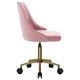 Въртящ се офис стол, розов, кадифе