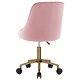 Въртящ се офис стол, розов, кадифе