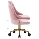 Въртящ се офис стол, розов, кадифе