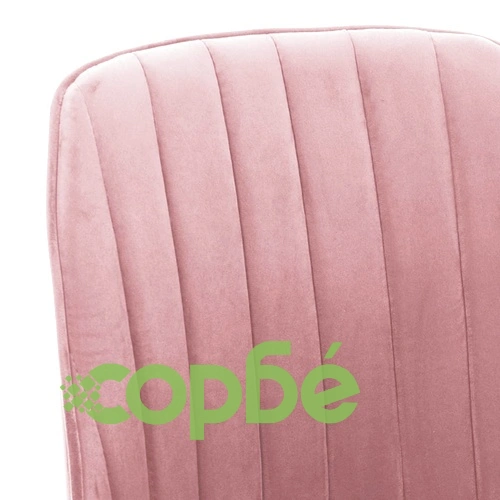 Въртящ се офис стол, розов, кадифе ➤ топ цена ➤ sorbe.bg