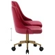 Въртящ се офис стол, виненочервен, кадифе