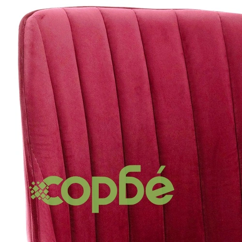 Въртящ се офис стол, виненочервен, кадифе ➤ топ цена ➤ sorbe.bg