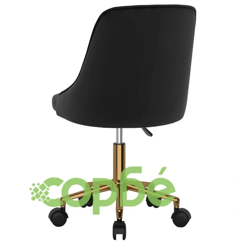 Въртящ се офис стол, черен, кадифе ➤ топ цена ➤ sorbe.bg