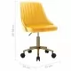 Въртящ се офис стол, жълт, кадифе