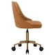 Въртящ се офис стол, кафяв, кадифе
