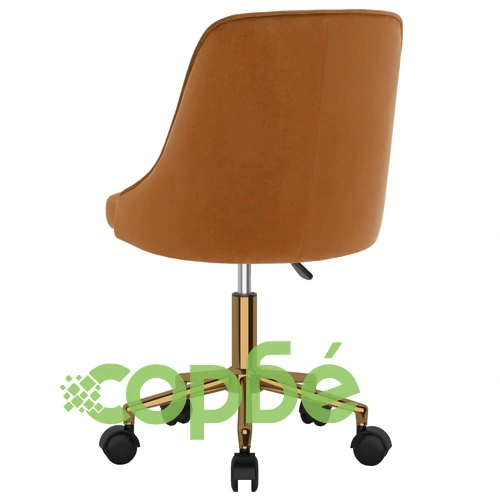 Въртящ се офис стол, кафяв, кадифе ➤ топ цена ➤ sorbe.bg