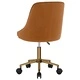 Въртящ се офис стол, кафяв, кадифе