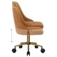 Въртящ се офис стол, кафяв, кадифе