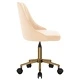 Въртящ се офис стол, кремав, кадифе