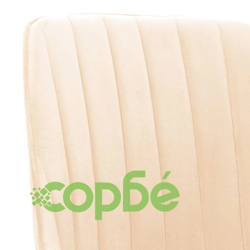 Въртящ се офис стол, кремав, кадифе ➤ топ цена ➤ sorbe.bg