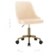 Въртящ се офис стол, кремав, кадифе