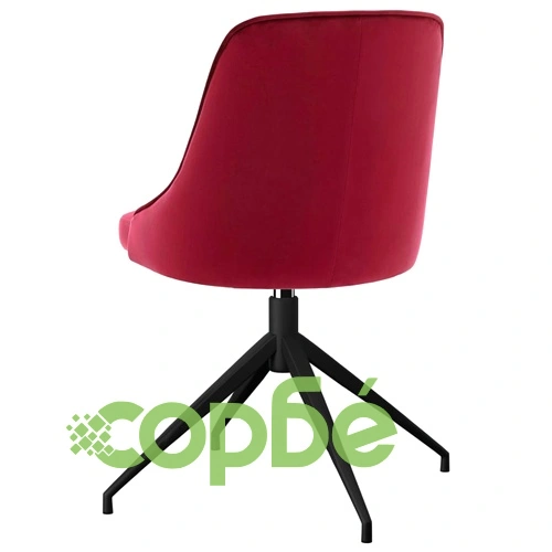 Трапезни столове, 4 бр, виненочервени, кадифе ➤ топ цена ➤ sorbe.bg