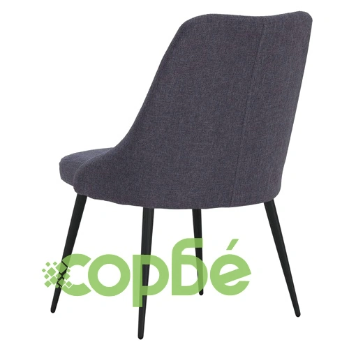 Трапезни столове, 6 бр, тъмносиви, текстил ➤ топ цена ➤ sorbe.bg