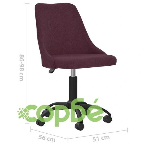 Въртящ се офис стол, лилав, текстил ➤ топ цена ➤ sorbe.bg