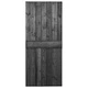 Плъзгаща врата с монтажни части, 90x210 см, бор масив, черна