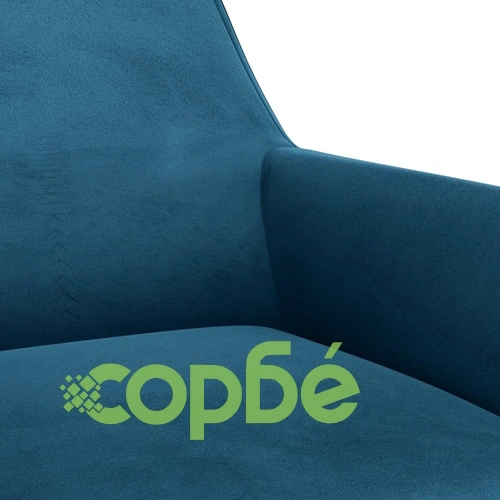 Трапезни столове, 6 бр, сини, кадифе ➤ топ цена ➤ sorbe.bg