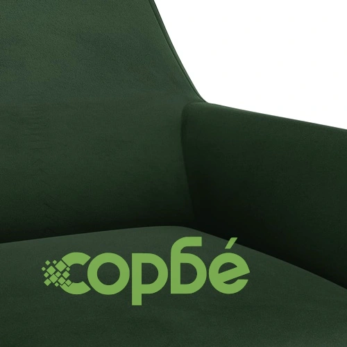 Трапезни столове, 6 бр, тъмнозелени, кадифе ➤ топ цена ➤ sorbe.bg