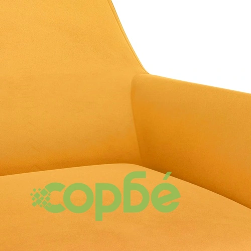 Трапезни столове, 6 бр, жълти, кадифе ➤ топ цена ➤ sorbe.bg