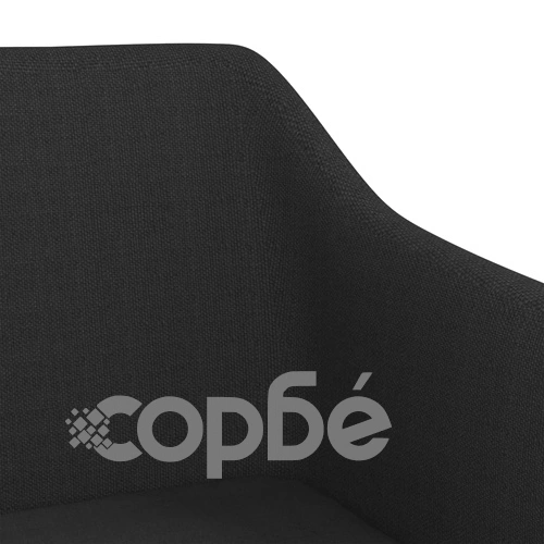 Въртящи се трапезни столове, 4 бр, черни, текстил ➤ топ цена ➤ sorbe.bg