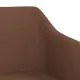 Въртящи се трапезни столове, 6 бр, кафяви, текстил