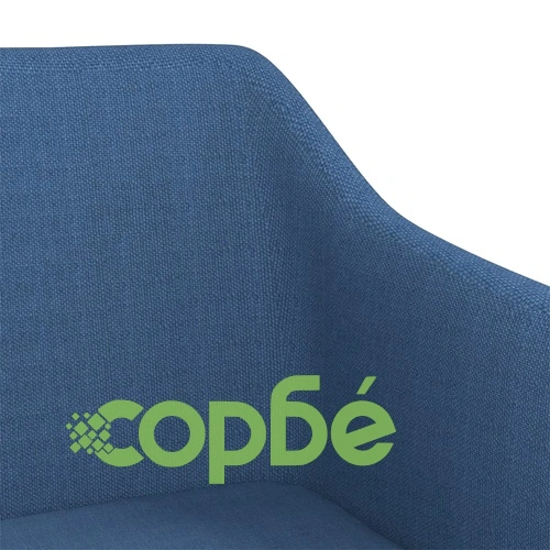 Въртящи се трапезни столове, 6 бр, сини, текстил ➤ топ цена ➤ sorbe.bg