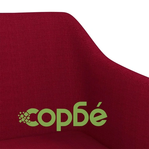 Въртящи се трапезни столове, 6 бр, виненочервени, текстил ➤ топ цена ➤ sorbe.bg