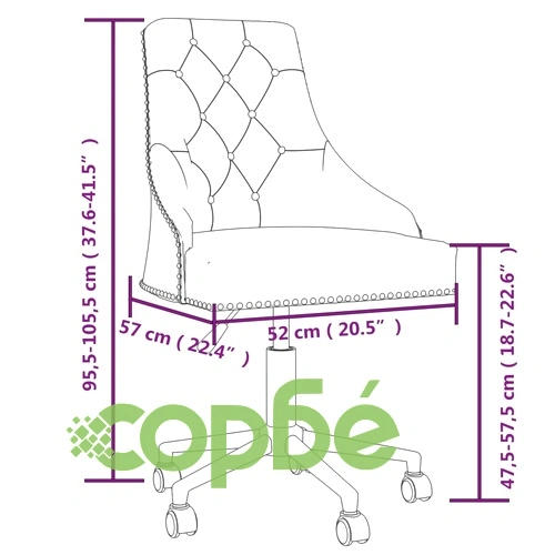 Въртящи се трапезни столове, 6 бр, кафяви, кадифе ➤ топ цена ➤ sorbe.bg