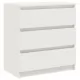 Нощни шкафчета, 2 бр, бели, 60x36x64 см, бор масив