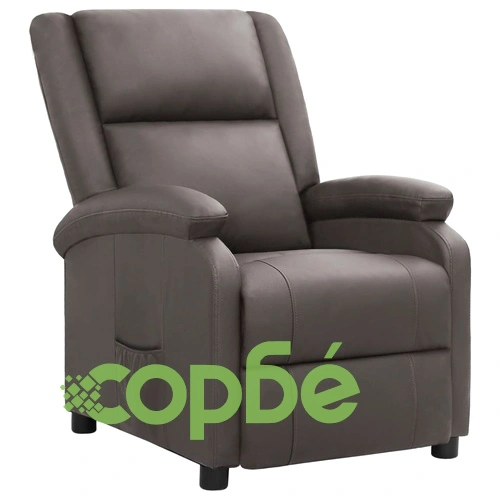 Изправящ стол, сив, естествена кожа ➤ топ цена ➤ sorbe.bg