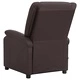 Изправящ масажен стол, кафяв, естествена кожа