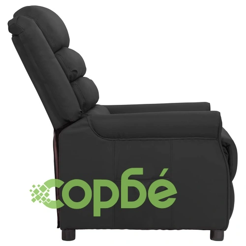 Изправящ стол, черен, изкуствена кожа ➤ топ цена ➤ sorbe.bg