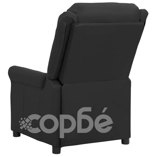 Изправящ стол, черен, изкуствена кожа ➤ топ цена ➤ sorbe.bg