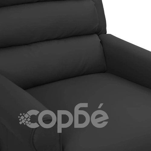 Изправящ стол, черен, изкуствена кожа ➤ топ цена ➤ sorbe.bg