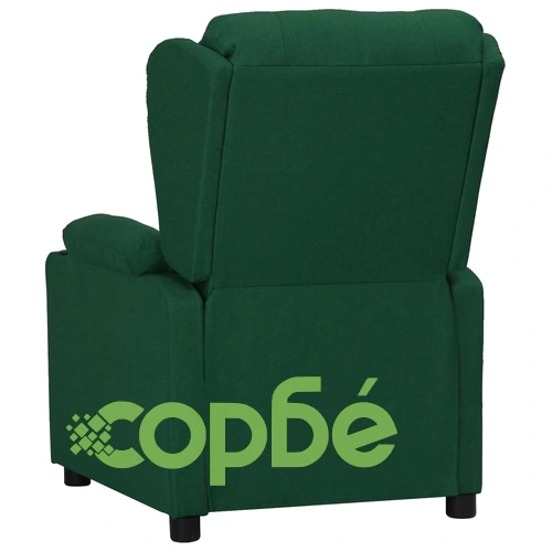 Изправящ стол, тъмнозелен, текстил ➤ топ цена ➤ sorbe.bg