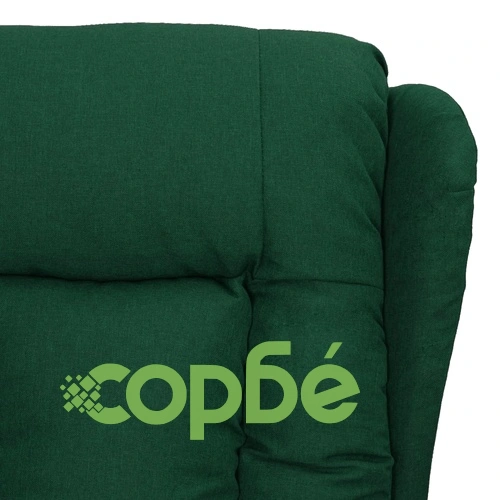 Изправящ стол, тъмнозелен, текстил ➤ топ цена ➤ sorbe.bg