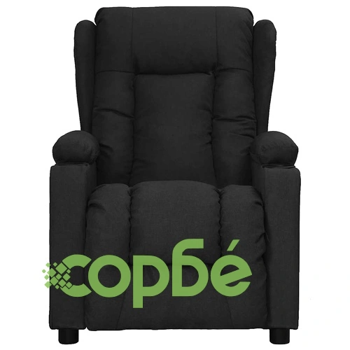 Изправящ масажен стол, черен, текстил ➤ топ цена ➤ sorbe.bg