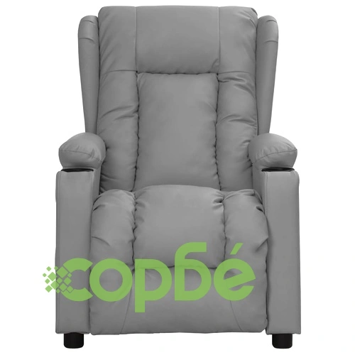 Изправящ стол, сив, изкуствена кожа ➤ топ цена ➤ sorbe.bg