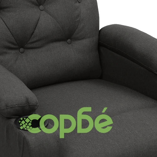 Изправящ стол, тъмносив, текстил ➤ топ цена ➤ sorbe.bg