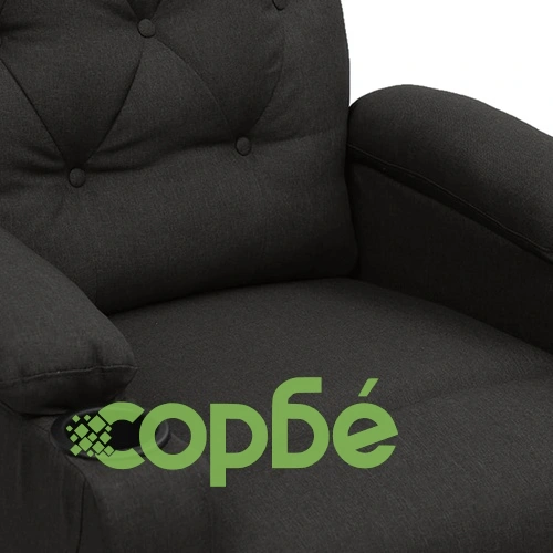 Изправящ стол, черен, текстил ➤ топ цена ➤ sorbe.bg