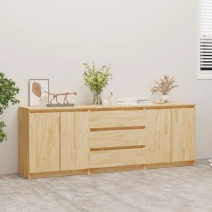 Странично шкафче, 180x36x65 см, бор масив