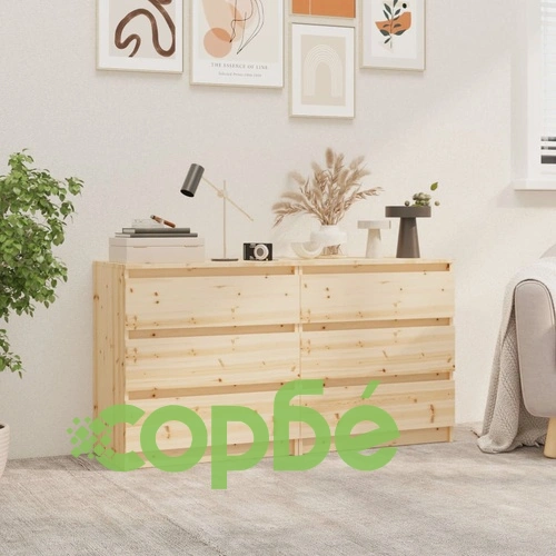 Странични шкафчета, 2 бр, 60x36x64 см, масивно чамово дърво ➤ топ цена ➤ sorbe.bg