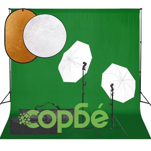 Фотографски комплект за студио, комплект лампи, фон и рефлектор на топ цена от sorbe.bg Фотографски комплект за студио, комплект лампи, фон и рефлектор ➤ топ цена ➤ sorbe.bg