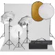 Фотографски комплект за студио, комплект лампи, фон и рефлектор