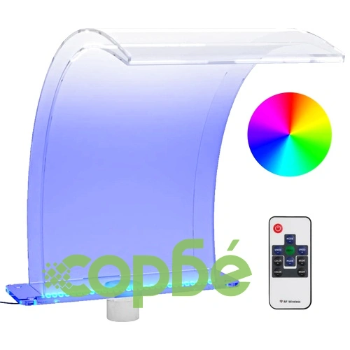 Фонтан за басейн с комплект RGB LED и конектори, акрил, 50 см ➤ топ цена ➤ sorbe.bg