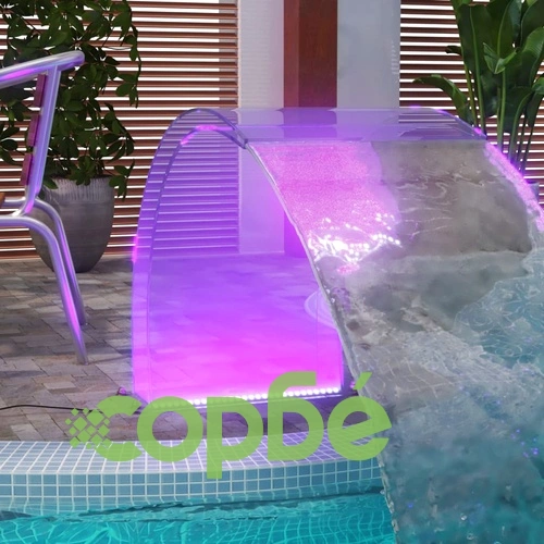 Фонтан за басейн с комплект RGB LED и конектори, акрил, 50 см ➤ топ цена ➤ sorbe.bg