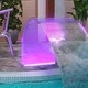 Фонтан за басейн с комплект RGB LED и конектори, акрил, 50 см