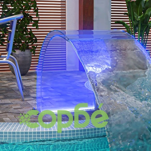 Фонтан за басейн с комплект RGB LED и конектори, акрил, 50 см ➤ топ цена ➤ sorbe.bg
