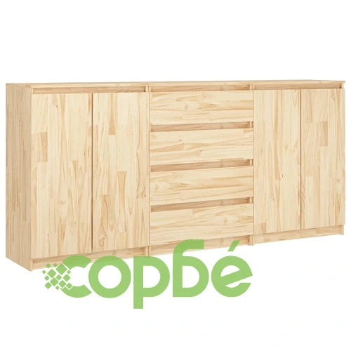 Странични шкафове, 3 бр, борова дървесина масив ➤ топ цена ➤ sorbe.bg