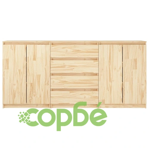 Странични шкафове, 3 бр, борова дървесина масив ➤ топ цена ➤ sorbe.bg