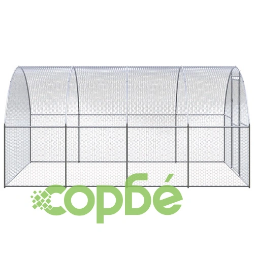 Птичарник на открито, 3x4x2 м, поцинкована стомана ➤ топ цена ➤ sorbe.bg